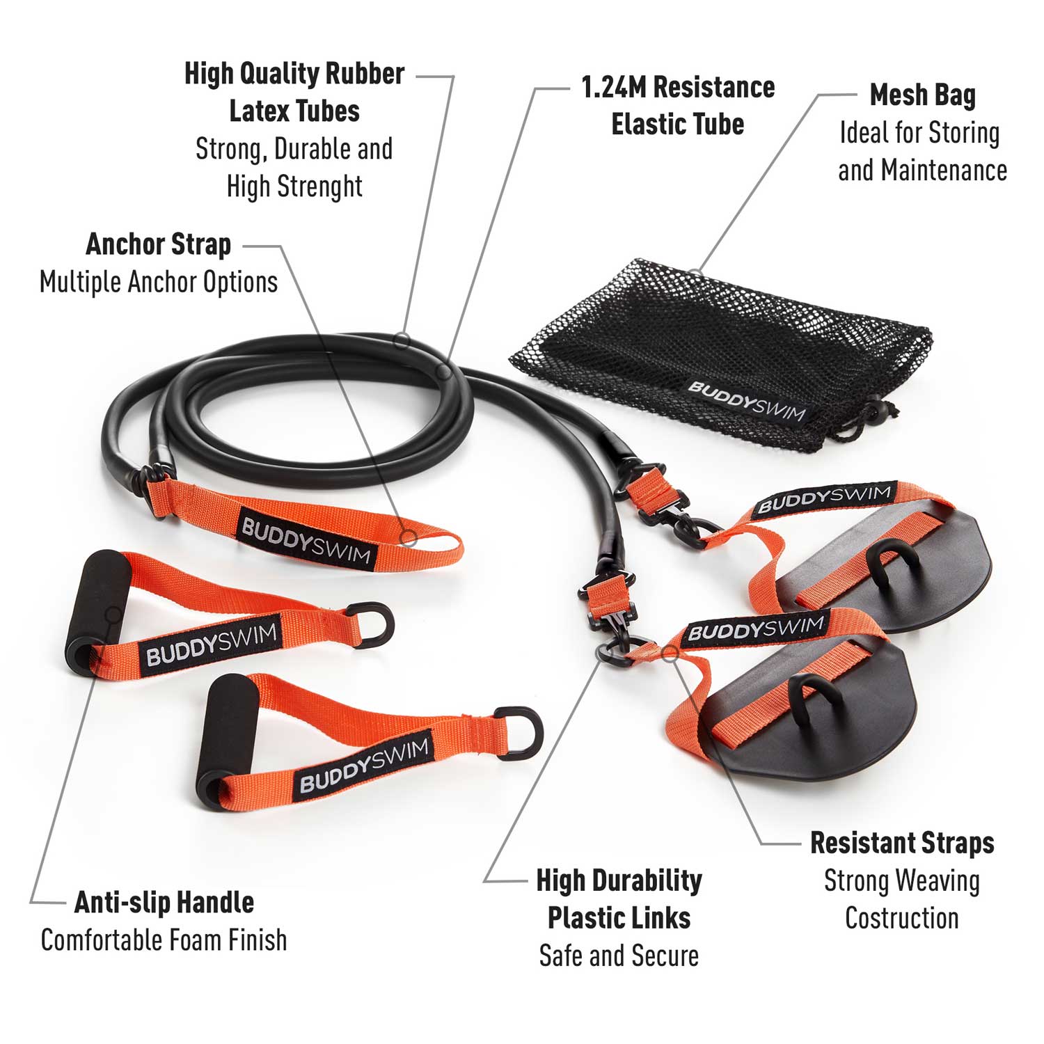 TRAINING RUBBERS Buddyswim SUPER STROKE DRYLAND CORDS - Image 2